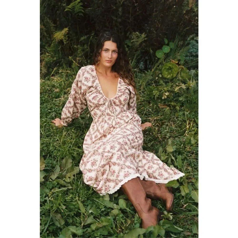 christy dawn the venus dress ivory Rose Lattice Small